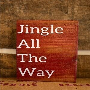 Festive Red Holiday Sign - Jingle All The Way